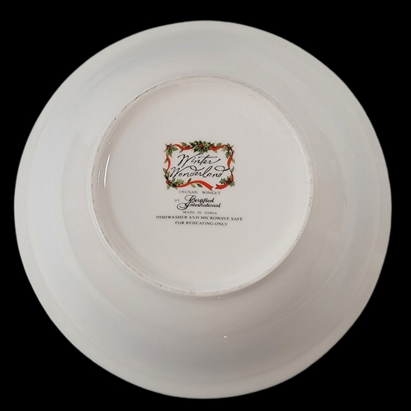 Winter Wonderland by CERTIFIED INTERNATIONAL 10" Round Vegetable Bowl Christmas. - Picture 4 of 4
